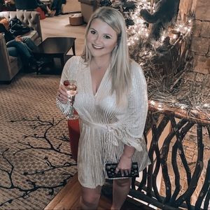 Luxurious Shimmer Tie Dress